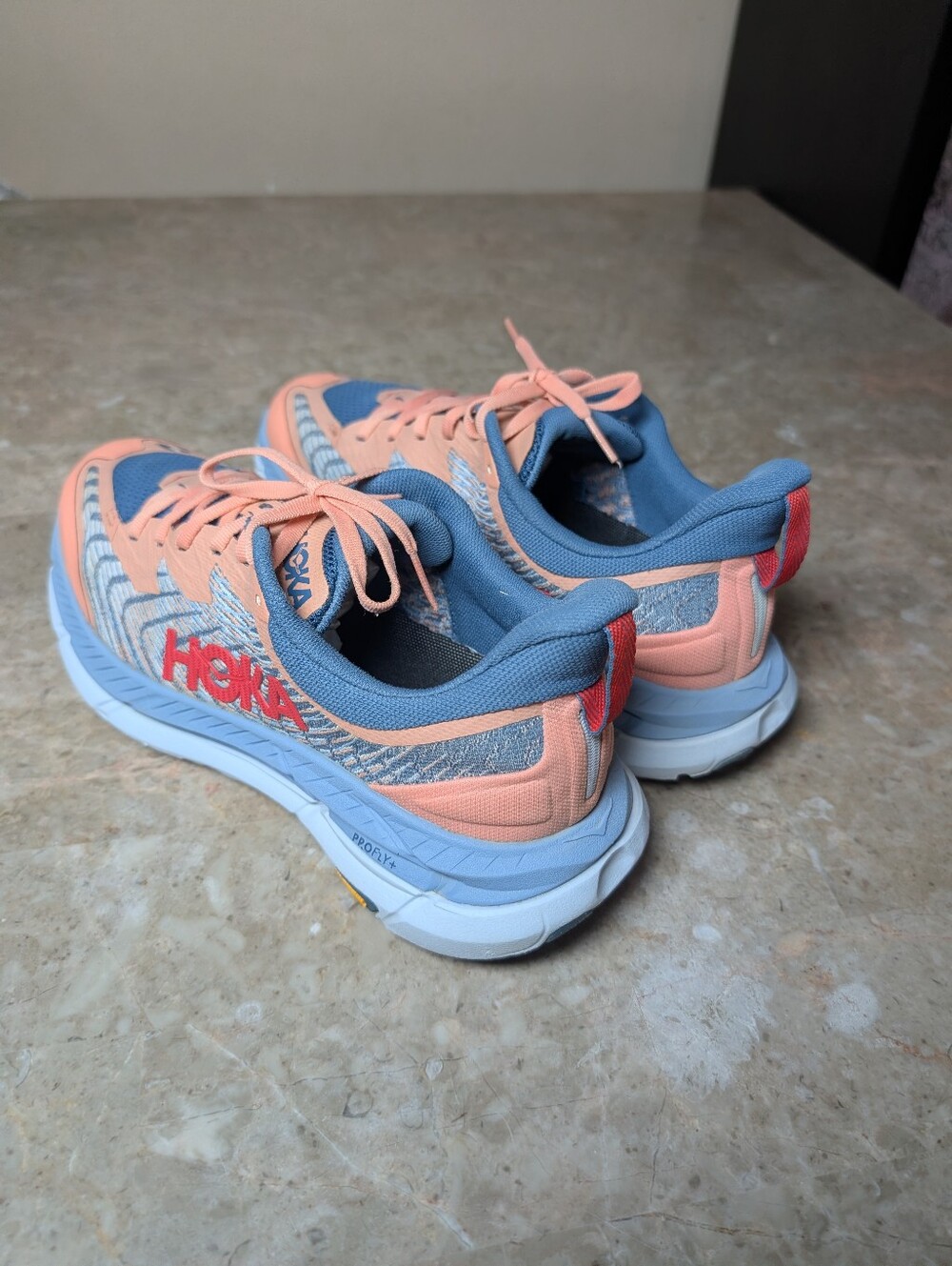 Hoka Mafate Speed 4 Trail Running Shoes Papaya Real Teal Women's Size 9.5 No Box - Picture 4 of 11
